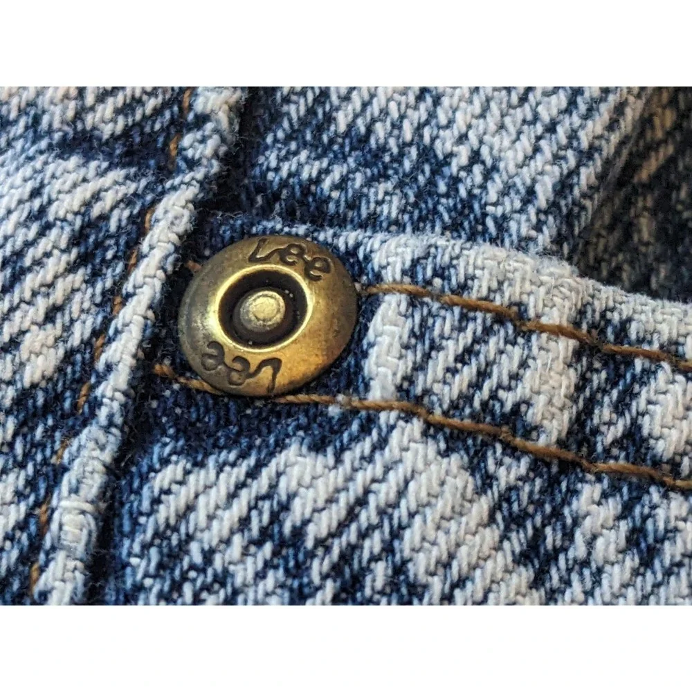Vintage 1980 Lee Acid Wash Denim Jeans 33 x 30 Union Made Cotton USA 11454 B410